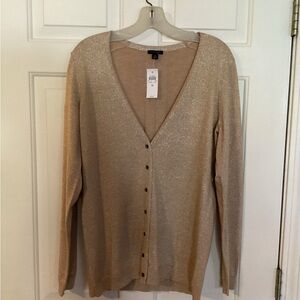 Ann Taylor Gold Cardigan